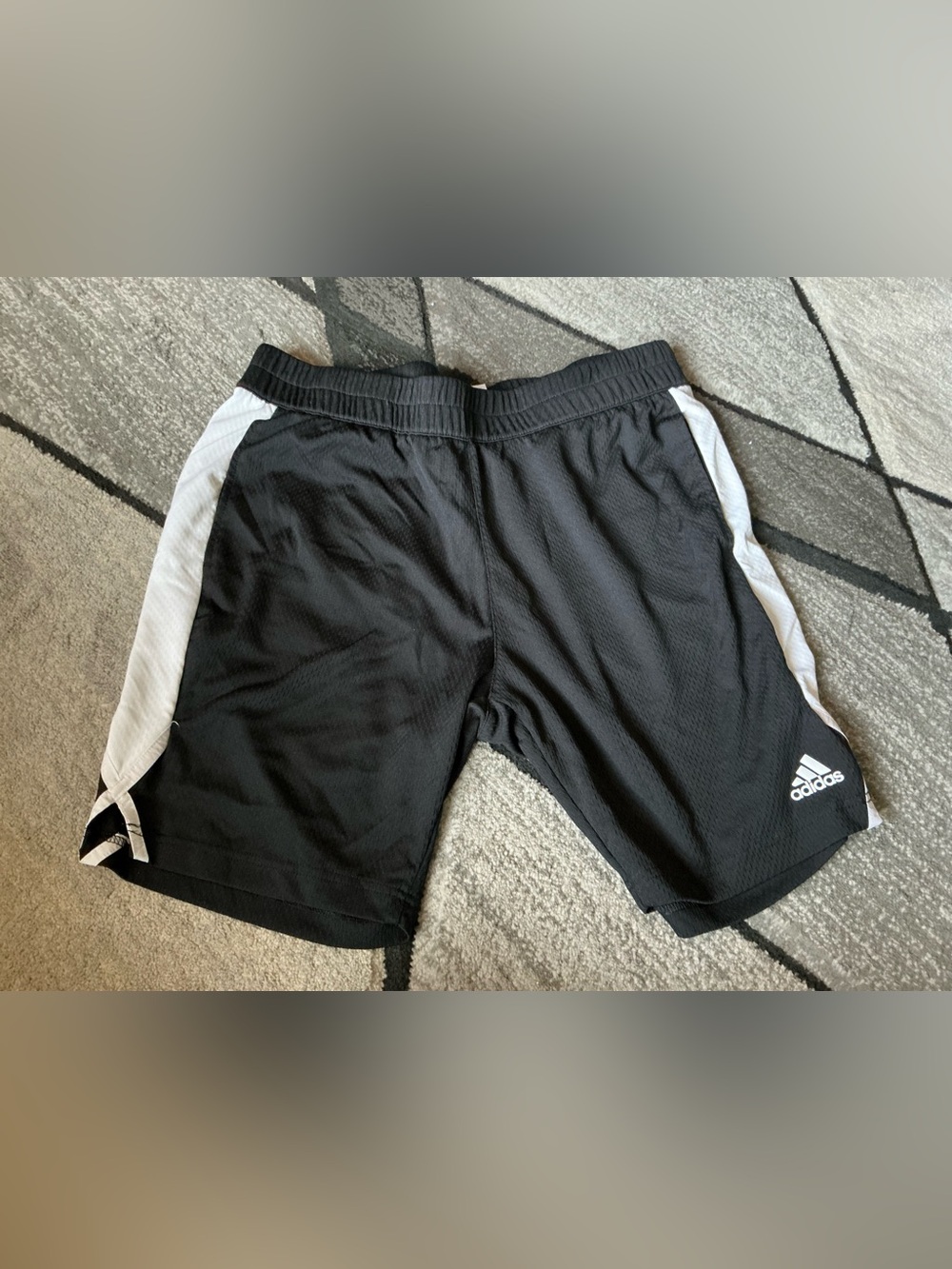 Size XLarge - Adidas Golf Logo Black Pocketed Polyester Athletic Shorts